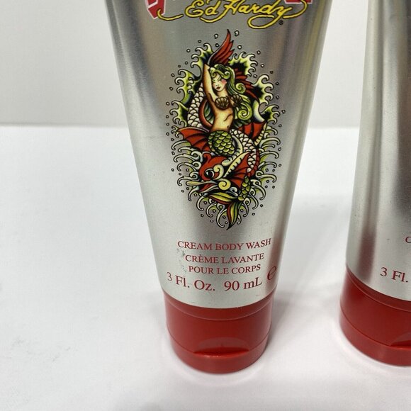 2pc Ed Hardy Villain Cream Body Wash Scented Shower Gel, 3 FL OZ Set of 2, New - Picture 5 of 9